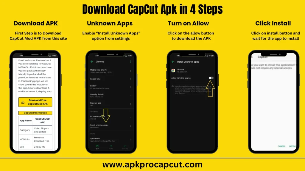 Download CapCut Apk in 4 Steps