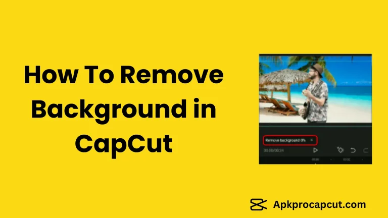Remove Background in capcut